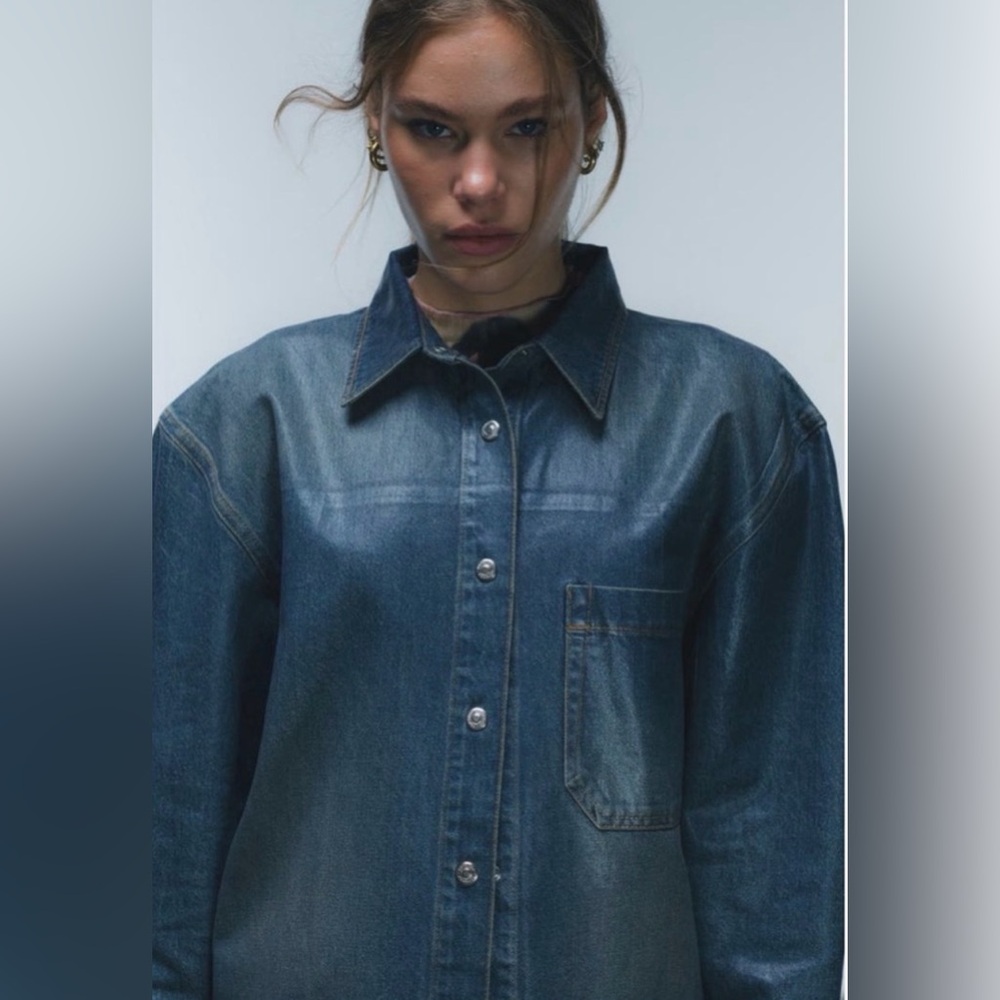 Topshop Denim Shirt Jacket